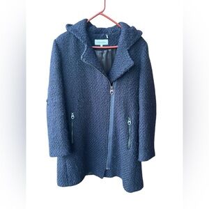 Calvin Klein Dark Blue Textured Hooded Jacket